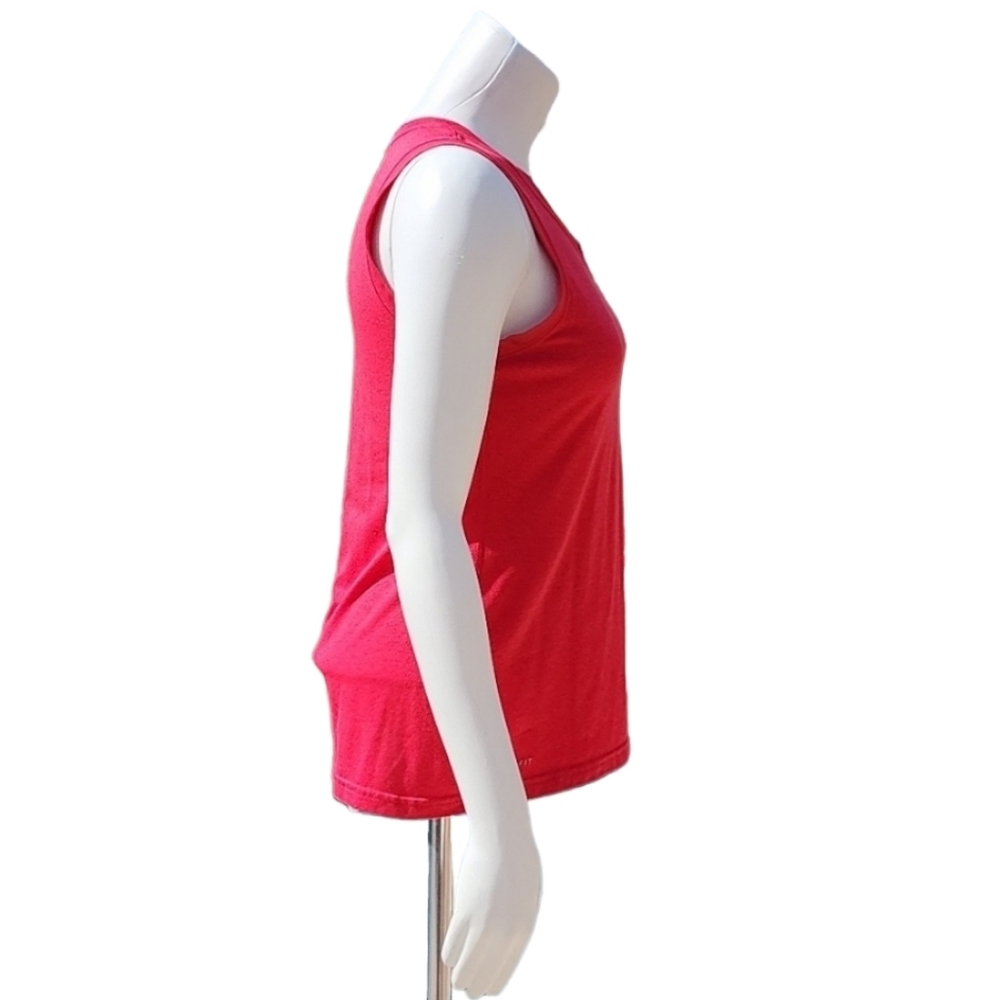 NIKE DRI FIT Dark Pink Fuscia Tank Top S Small Running Workout Reflective Shirt - Picture 10 of 12